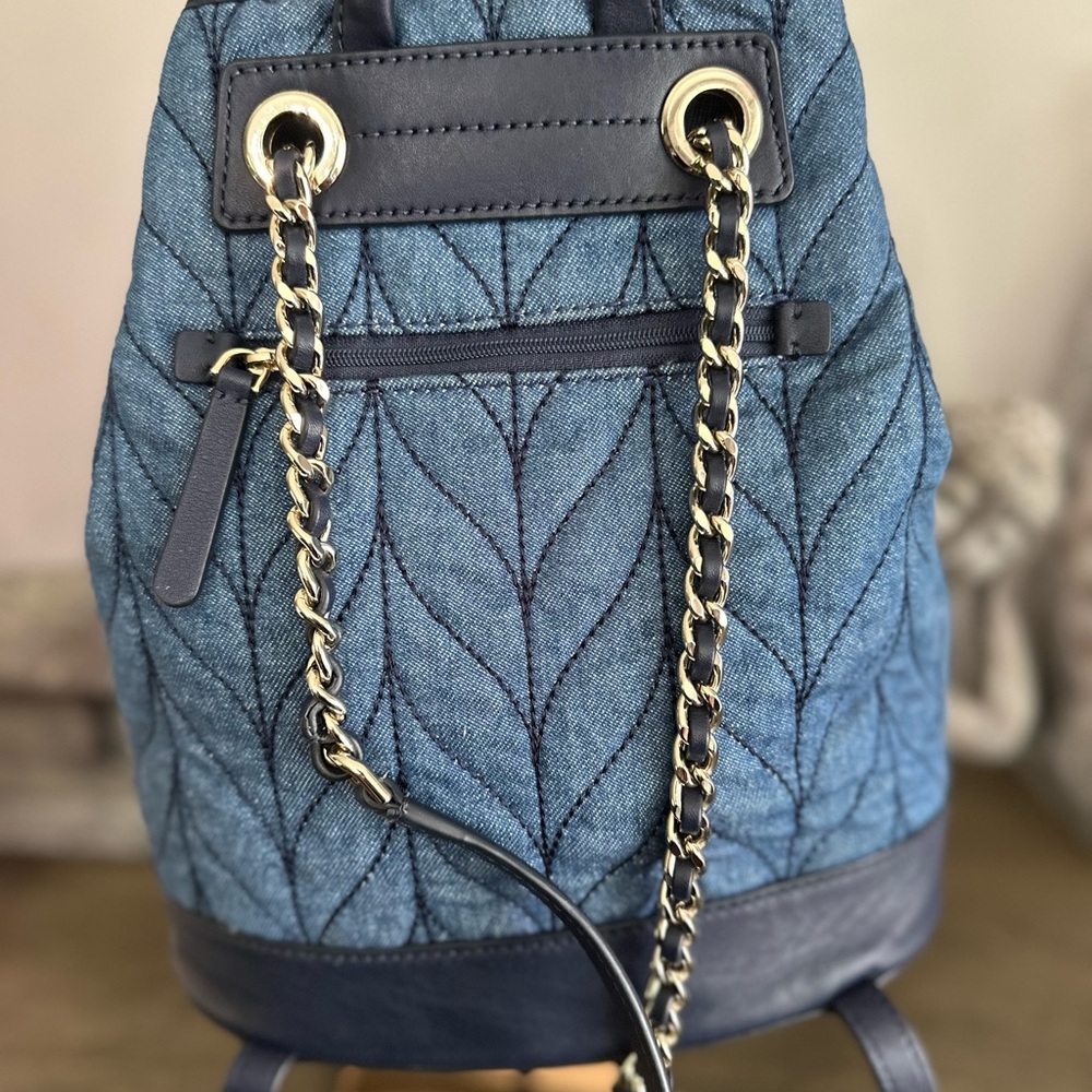Kate Spade New York Denim Quilted Briar Backpack - EUC - Picture 2 of 10